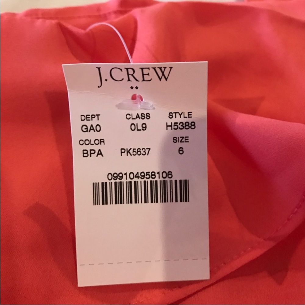 J Crew Coral Ruffle Off-Shoulder Top - Picture 3 of 3